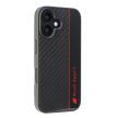 Audi Carbon Fiber Stripe iPhone 16 6.1" tok, fekete AUS-TPUPCIP16-R8/D1-BK