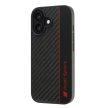 Audi Carbon Fiber Stripe iPhone 16 6.1" tok, fekete AUS-TPUPCIP16-R8/D1-BK