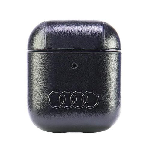 Audi Leather Big Logo AirPods 1/2 AU-AP-GT/D3-BK tok, fekete