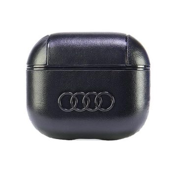   Audi Leather Big Logo AirPods 3 cover AU-AP3-GT/D3-BK tok, fekete
