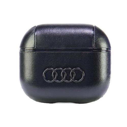 Audi Leather Big Logo AirPods 3 cover AU-AP3-GT/D3-BK tok, fekete