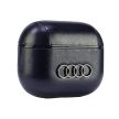 Audi Leather Big Logo AirPods 3 cover AU-AP3-GT/D3-BK tok, fekete