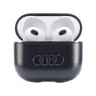 Audi Leather Big Logo AirPods 3 cover AU-AP3-GT/D3-BK tok, fekete