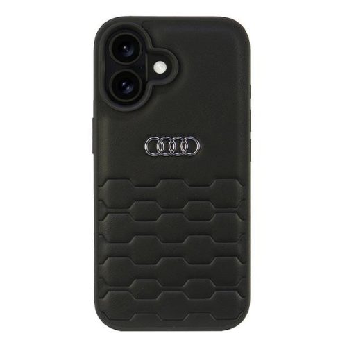 Audi Synthetic Leather iPhone 16 6.1" tok, fekete AU-TPUPCIP16-GT/D2-BK