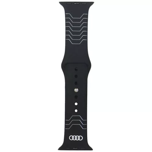 Audi óraszíj Geometric Pattern Silicone    Watch óraszíj Apple Watch 44/45/46/49mm fekete