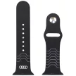 Audi óraszíj Geometric Pattern Silicone    Watch óraszíj Apple Watch 44/45/46/49mm fekete