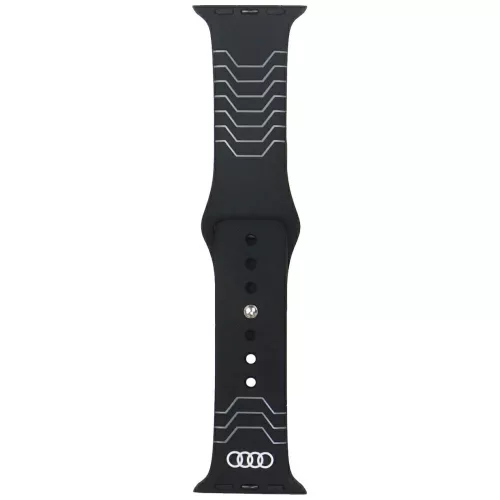 Audi óraszíj Geometric Pattern Silicone    Watch óraszíj Apple Watch 40/41/42mm fekete