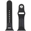 Audi óraszíj Geometric Pattern Silicone    Watch óraszíj Apple Watch 40/41/42mm fekete