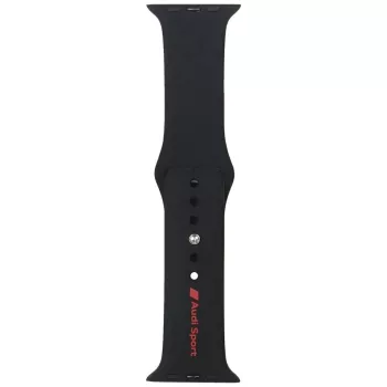   Audi Sport Red Logo Silicone Watch óraszíj Apple Watch 44/ 45/ 46/ 49 mm, fekete
