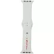 Audi Sport Red Logo Silicone Watch óraszíj Apple Watch 44/ 45/ 46/ 49 mm, fehér