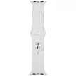 Audi Sport Red Logo Silicone Watch óraszíj Apple Watch 44/ 45/ 46/ 49 mm, fehér