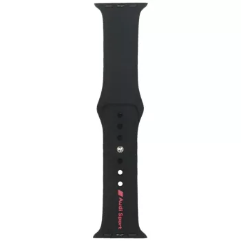   Audi Sport Red Logo Silicone Watch óraszíj Apple Watch 40/ 41/ 42 mm, fekete