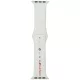 Audi Sport Red Logo Silicone Watch óraszíj Apple Watch 40/ 41/ 42 mm, fehér