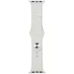 Audi Sport Red Logo Silicone Watch óraszíj Apple Watch 40/ 41/ 42 mm, fehér
