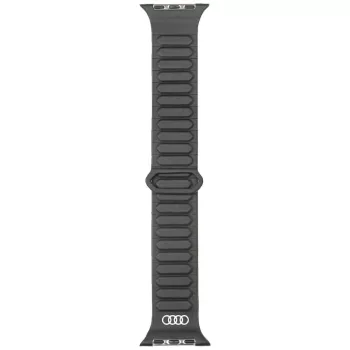   Audi óraszíj Logo Synthetic Leather        Magnetic Ring Apple Watch 44/45/46/49mm fekete
