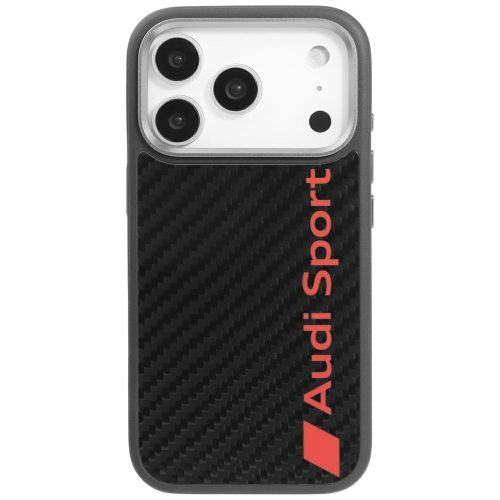 Audi R8 tok, carbon fekete MagSafe Case iPhone 17 Pro tok, fekete