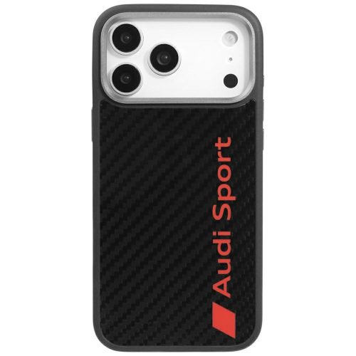Audi R8 tok, carbon fekete MagSafe Case iPhone 17 Pro Max tok, fekete