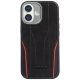 Audi R8 Genuine Leather MagSafe Case iPhone 17 tok, fekete-piros