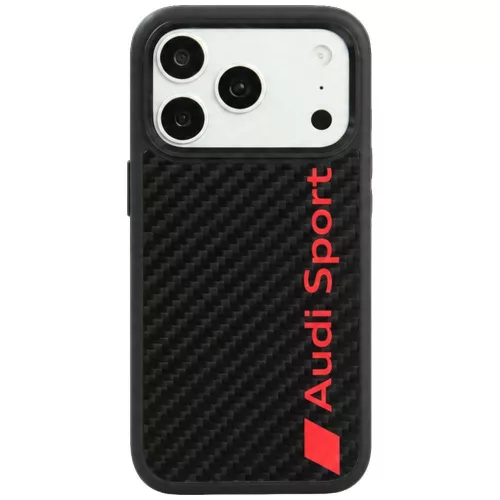 Audi R8 Carbon Fiber MagSafe iPhone 18 Pro / 17 Pro (AUS-TPUPCMIP18P-R8/D2-BK) tok, fekete