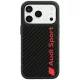 Audi R8 Carbon Fiber MagSafe iPhone 18 Pro / 17 Pro (AUS-TPUPCMIP18P-R8/D2-BK) tok, fekete