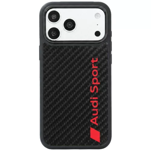 Audi R8 Carbon Fiber MagSafe iPhone 18 Pro Max / 17 Pro Max (AUS-TPUPCMIP18PM-R8/D2-BK) tok, fekete