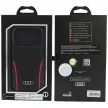 Audi R8 Genuine Leather MagSafe iPhone 18 Pro / 17 Pro (AU-TPUPCMIP18P-R8/D3-RD) tok, fekete-piros