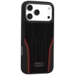 Audi R8 Genuine Leather MagSafe iPhone 18 Pro Max / 17 Pro Max (AU-TPUPCMIP18PM-R8/D3-RD) tok, fekete-piros