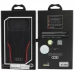 Audi R8 Genuine Leather MagSafe iPhone 18 Pro Max / 17 Pro Max (AU-TPUPCMIP18PM-R8/D3-RD) tok, fekete-piros