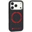 Audi Rsq Carbon Fiber Sport Red Circle MagSafe iPhone 18 Pro / 17 Pro (AUS-TPUPCMIP18P-RSQ/D5-BK) tok, fekete