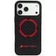 Audi Rsq Carbon Fiber Sport Red Circle MagSafe iPhone 18 Pro Max / 17 Pro (AUS-TPUPCMIP18PM-RSQ/D5-BK) tok, fekete