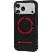 Audi Rsq Carbon Fiber Sport Red Circle MagSafe iPhone 18 Pro Max / 17 Pro (AUS-TPUPCMIP18PM-RSQ/D5-BK) tok, fekete