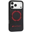 Audi Rsq Carbon Fiber Sport Red Circle MagSafe iPhone 18 Pro Max / 17 Pro (AUS-TPUPCMIP18PM-RSQ/D5-BK) tok, fekete