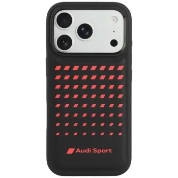   Audi Sport Synthetic Leather MagSafe iPhone 18 Pro / 17 Pro (AUS-TPUPCMIP18P-A3/D3-BK) tok, fekete