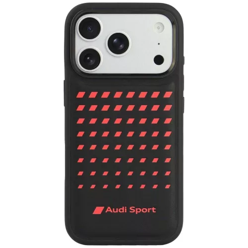 Audi Sport Synthetic Leather MagSafe iPhone 18 Pro / 17 Pro (AUS-TPUPCMIP18P-A3/D3-BK) tok, fekete