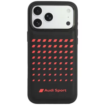   Audi Sport Synthetic Leather MagSafe iPhone 18 Pro Max / 17 Pro Max (AUS-TPUPCMIP18PM-A3/D3-BK) tok, fekete