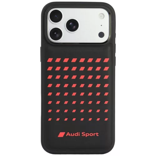 Audi Sport Synthetic Leather MagSafe iPhone 18 Pro Max / 17 Pro Max (AUS-TPUPCMIP18PM-A3/D3-BK) tok, fekete