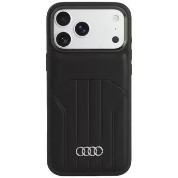   Audi Synthetic Leather MagSafe iPhone 18 Pro Max / 17 Pro Max (AU-TPUPCMIP18PM-Q5/D1-BK) tok, fekete