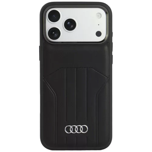 Audi Synthetic Leather MagSafe iPhone 18 Pro Max / 17 Pro Max (AU-TPUPCMIP18PM-Q5/D1-BK) tok, fekete