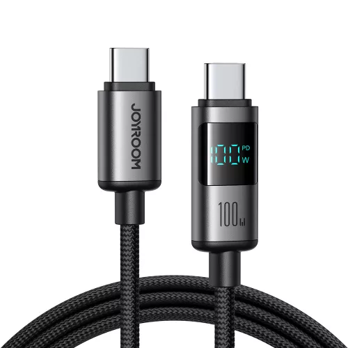 Joyroom S-A16 Pro Prism Series 100W USB-C - USB-C kábel, Digital Display 1.2m, fekete