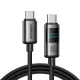 Joyroom S-A16 Pro Prism Series 100W USB-C - USB-C kábel, Digital Display 1.2m, fekete