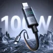 Joyroom S-A16 Pro Prism Series 100W USB-C - USB-C kábel, Digital Display 1.2m, fekete