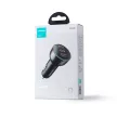 Joyroom autós töltő 70W, 3 ports: USB, 2 x USB C, fekete (JR-CL26)