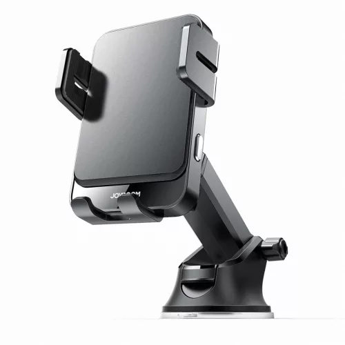 Joyroom JR-ZS219 autós telefontartó, Qi vezeték nélküli töltővel (fekete) tapadókorongos, műszerfelra, fekete