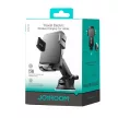 Joyroom JR-ZS219 autós telefontartó, Qi vezeték nélküli töltővel (fekete) tapadókorongos, műszerfelra, fekete