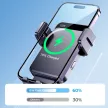 Joyroom JR-ZS219 autós telefontartó, Qi vezeték nélküli töltővel (fekete) tapadókorongos, műszerfelra, fekete