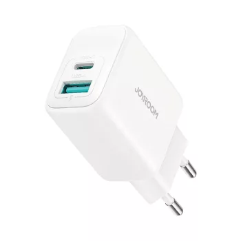   Joyroom JR-TCF21 hálózati töltő USB-C / USB-A 20W PD / QC 3.0, fehér
