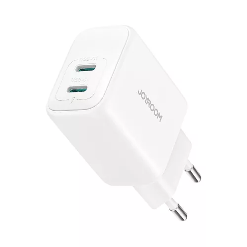 Joyroom JR-TCF12 hálózati töltő 2x USB-C 20W PD / QC 3.0, fehér