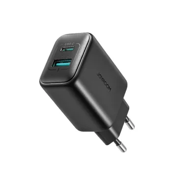   Joyroom JR-TCF13 hálózati töltő USB-C / USB-A 25W SFC / PPS / PD, fekete