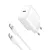 Joyroom JR-TCF24 USB-C PD 30W QC SFC hálózati töltő, fehér + 1m USB-C kábel