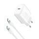 Joyroom JR-TCF24 USB-C PD 30W QC SFC hálózati töltő, fehér + 1m USB-C kábel
